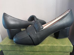 Realfine888 Dress Buty 5A 932220 MARMONT Skórzane sandały pompowe na środkowym obcasie dla kobiet rozmiar 35-42 z butami