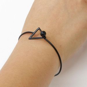 Wholesale simple wedding jewellery for sale - Group buy Bangle Hollow Triangle Women Bracelet Jewellery Simple Bracelets Fashion Bangles Jewelry Wedding Handmade Classic Copper