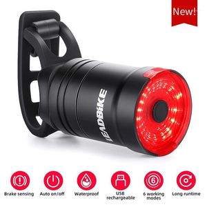 Bike Lights Bicycle Smart Auto Brake Sensing Light IPX6 IPX6 WAILIFER WAILLIGHT USB LED di ciclo ricaricabile Accessori MTB posteriore1