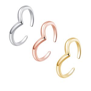 Fashion Band Toe Rings Open Adjustable Heart Body Jewelry For Women Girl Birthday Party Gifts