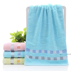 newCotton Towel Grid Asciugamani a forma di amore 33 * 72 cm Salvietta per il viso solida di lusso spessa per Adultst EWD6020
