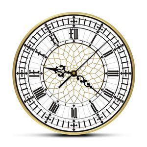 Big Ben Uhr, zeitgenössische moderne Wanduhr, Retro, geräuschlos, nicht tickend, englische Heimdekoration, Großbritannien, London, Geschenk X0705