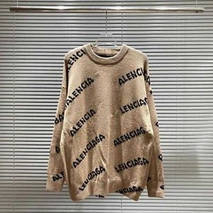 Män Womens Pullover Kläder Märke Designers Classic Knitwear Sweaters Designs Letter Sweatshirt Broderi Vinter Crew Neck Sweater Y0818