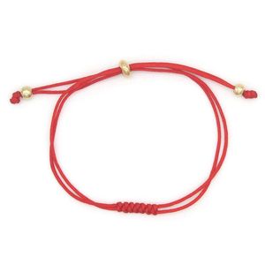 Charm armband 7 knut röd rep lycklig vänskap armband handmake vävd flätad sträng justerbart papperskort för kvinnor flickor