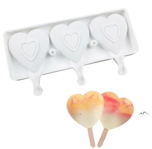Wholesale silicone heart molds for sale - Group buy new New Home Food Safe Silicone Ice Cream Mold Cell Heart Shape Frozen Juice Popsicle Maker Dessert Molds Tubs Valentine EWA4528