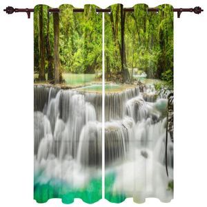 Wholesale window valances for sale - Group buy Curtain Drapes Living Room Curtains Waterfall Green Forest Home Decoration For The Kitchen Study Bathroom Window Valance