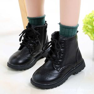 Boots Children for Boys Girls Autumn Winter Vintage Classic Kids Ankle Zipper Fashion Casual 2022 New Y2210