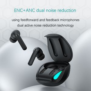 Ny Q1 Bluetooth Headset Touch Wireless TWS Low Latency Game Music Sports ANC + ENC Buller Canceling Headset