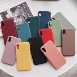 Sottile Ultra Sottile Colori Della Caramella Cassa Del Telefono Della Copertura Morbida di TPU Per iphone 12 11 Pro Max XS MAX XR X plus Huawei Mate 20