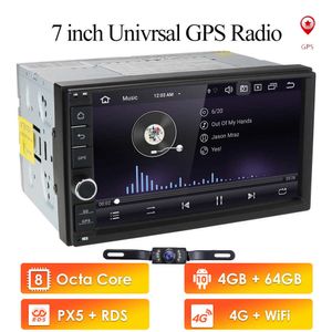DSP IPS 2 DIN 7''Acta Core Universal Android 10.0 4GB Ram Car Radio Estéreo GPS Navegação WiFi 1024 * 600 Tela Touch 2Din No DVD