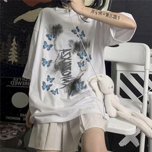 Wholesale womens clothes styles for sale - Group buy Men s T Shirts Oversized T shirt Women Korean Version Of Loose Summer Harajuku Style Alternative Clothing Goth Punk Clothes Grunge T Shirt