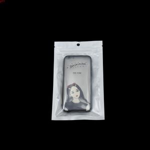 12*20cm White Clear Plastic Package Bag Reclosable Translucent Zip Lock Heat Sealable Phone Case Packing Poly Pouches 100PCShigh quatity