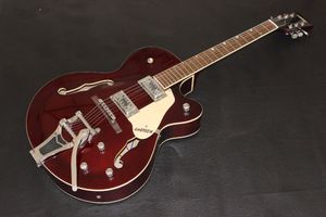 Custom Grets 6119 E-Gitarre von höchster Qualität in roter Kopfplatte, natürliches Finish, Hals, Single-Coil-Tonabnehmer P90 am Steg usw. mit Hartschalenkoffer