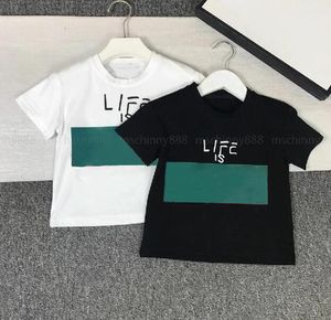 Baby Jungen Mädchen T-shirts Brief Druck Oansatz Kinder Kurzarm T-shirt Tag Hohe Qualität Kinder Kleidung Sommer Tees Kleidung