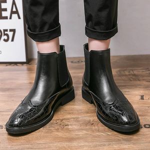 2022 outono martin botas sapatos masculinos altos altos altura para o trabalhador de escritório de casamento pelúcia dentro do plutio dentro de duas opções