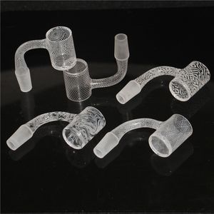 Narghilè Fumo Completamente saldato Quarzo sabbiato Banger Nails 14mm maschio per Bong Dab Rigs Glass Bubble Carb Cap recupera i raccoglitori di cenere