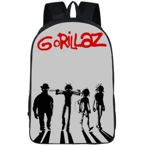 Plastic Beach backpack Gorillaz daypack Pop Band school bag Music packsack Print rucksack Picture schoolbag Photo day pack