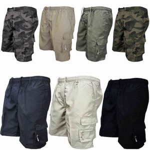 Summer Cargo Shorts Men Jogger Outdoor Waterproof Military Pocket Tactical Casual Loose Men Shorts Big Size 5XL G1209