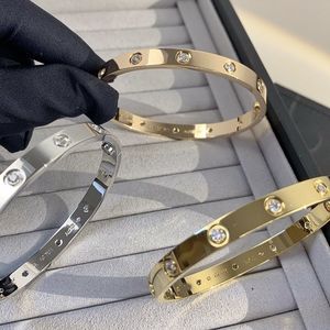6mm width Titanium steel couple Bracelet For Women men loves fashion brand jewelry Bangles & Bracelets Femme Bijoux