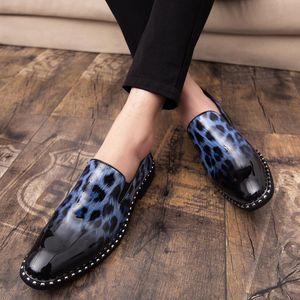 Dress Shoes Luxury Men Fashion Causal Sneakers Leopard Pointed Toe Casual Business Suit Wedding