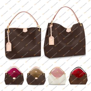 Ladies Fashion Luxury Designe Graceful PM MM Tote Axelväskor Handväska Top Mirror Quality M43701 M43704 M43703 N42233 M43701 N42249 N44045 2 STORLEK PURSE POURE POUCH