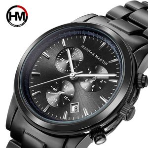 Mens Watch Top Märke Luxury Datum Kalender Display Full Black Wristwatch Quartz Sport Business Men's Clock Relogio Masculino 210527