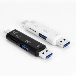 Typ C/Micro USB 2.0 5-in-1-High-Speed-Universal-OTG-TF-Kartenleser Micro-SD-Adapter für Android-Telefon-Computer-Erweiterung