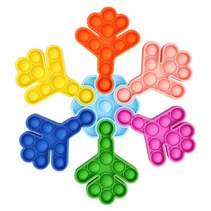 Jigsaw Детский настольный Puzzle Toys Diy Slicing Snowflake Silica Gel Decompression Bubble Music