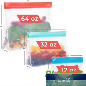 Borsa per la conservazione degli alimenti Contenitori PEVA Stand Up Fresh Bags Zip Silicone Riutilizzabile Pranzo Frutta Tazza a tenuta stagna Frigorifero Ciotola per verdure