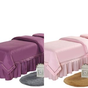 4PCS Wysokiej jakości zestawy do salonu piękności Salon Masaż Grube łóżko Prześcieradło pościelowe Bedspread Masaż spa poduszka kołdra Zestaw okładki C0223