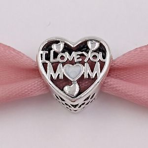 Mothers Day 925 Sterling Silver Beads Love For Mother Charms Fits European Pandora Style Jewelry Bracelets & Necklace 792067EN23 Mom Gifts AnnaJewel