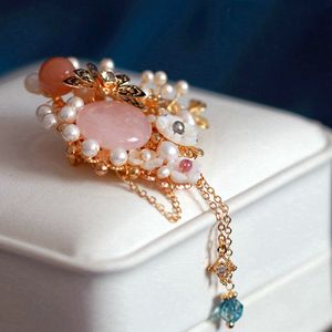 SINZRY handmade natural rice pearl elegant snowflake luxury women's brooches pin fashion jewelry accessory