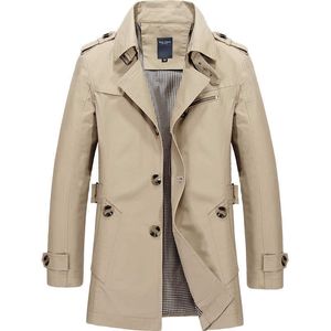 ZOGAA Herren-Trenchcoat, langärmelig, einfarbig, lässig, Revers, einreihig, Jacke, Herrenmode, Streetwear, Übergröße, 211011