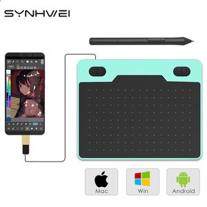 6 inç Profesyonel 8192 Seviyeleri Grafik Çizim Tablet Ile Dijital Kalem Yazma Kurulu Pad PC Mac OS Windows Android Telefon