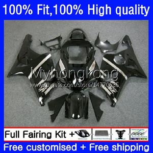 スズキGSX-R1000ホワイトブラックGSXR1000 K2 00-02 BODYWORK 24NO.4 GSXR 1000 CC 1000CC 00 01 02オートバイOEMボディ