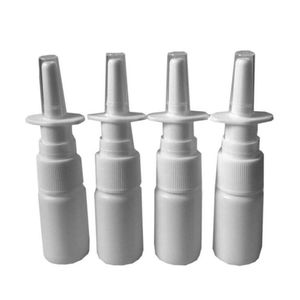 2000 sztuk 10ml biały Pusty Plastikowy Nasal Spray Bottle 10cc Nasal Atomizers