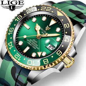 Lige Design Business Mens Watches Top Brand فاخرة أوتوماتيكية ميكانيكية ووتش للرجال 100 متر ماء ساعة + مربع 210527