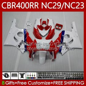 Karosserie für HONDA Verkleidung CBR400 RR CBR400RR NC29 88-99 rot weiß blk 66Nr