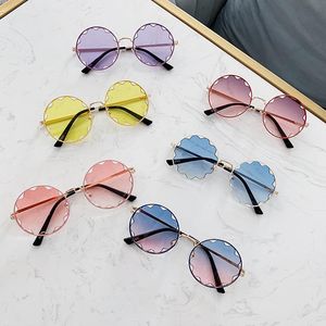 Kids Sunglasses Round Frame Hollow Girls Eyeglasses Baby Boy Sun Glasses Children Beach Eyewear Fashion Kid Accessories 8 Colors BT6548