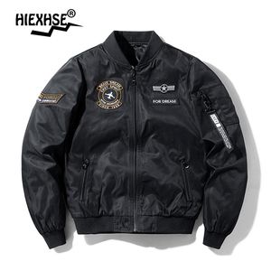 Jaqueta de locomotiva homens primavera outono windbreaker piloto piloto exército impermeável s carga casual reverso desgaste 211214