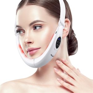 CKEYIN MICRO-CURRENT V-form Face Lifter Electric Lifting Draw Minska Double Chin Masseter Slimming Vibration Massager 220216