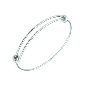 Stainless Steel DIY Charm Bangle 50-65mm Jewelry Finding Expandable Adjustable Wire Bangles Bracelet Wholesale