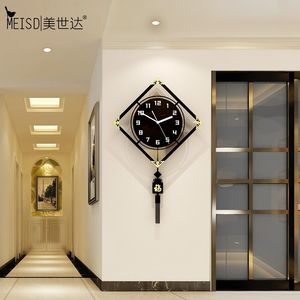 Meisd Quartz Mute Wall Clock Vintage Traditionell kinesisk retroklocka Heminredning Hängande Horloge Gratis Frakt Ny Ankomst 210310