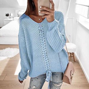 Pullover Damen Loose Panel Knit Top Pullover Winterkleidung Damen Strickpullover Damen Damen Pullover Plus Size Pullover 210218