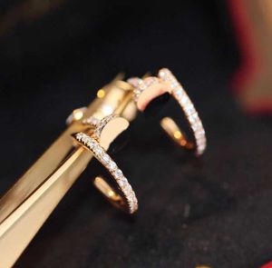 2021 роскошные качественный крюк Серьги с бриллиантами в 18 тыс. Розовое золото и платиновый цвет для женщин свадебные украшения подарок бесплатная доставка PS3822