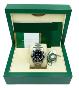 Orologi meccanici automatici Rolx SBB Factory impermeabile quadrante nero lunetta in ceramica NoDate Data acciaio inossidabile uomo 114060 orologi da uomo The Box 40MM X