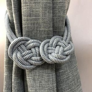 Other Home Decor 1Pcs/lot 7 Color Knot Curtain Magnetic Buckle Tie Tassel For Window Bundle Decorative Accessories