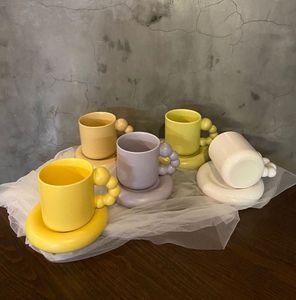 Mug Set Ins Style Cups and Saucers Coffee Cup with Handle Multi Colors Factory Price Expert Design Quality Latest Style Original Status