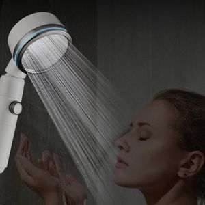 욕실 샤워 헤드 가압 된 물 절약 360도 흔들리는 헤드가 스위치 한 버튼이 큰 중지