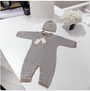 Fall Winter Baby Rompers Long Sleeve Infant Boys Girls Jumpsuits Cute Autumn Knitted Newborn Toddler Kids Onesies With Hat And Blankets